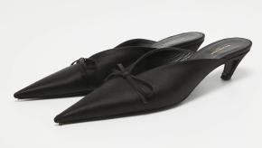 Balenciaga Black Satin Mules 2