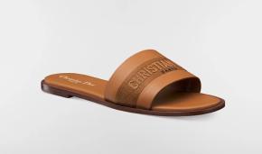 Dior Tan Leather Slides 2