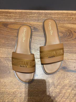 Dior Tan Leather Slides 11