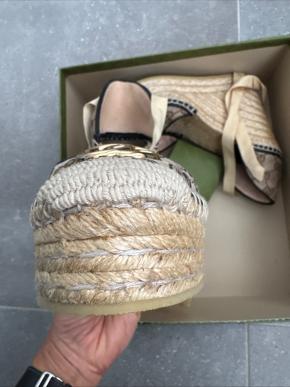 Gucci Beige GG Wedges 5