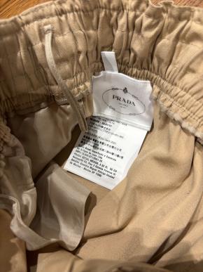 Prada Beige Cotton Wide Leg Pants 6