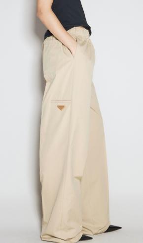 Prada Beige Cotton Wide Leg Pants 3