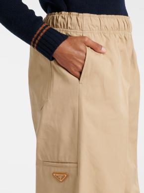 Prada Beige Cotton Wide Leg Pants 8