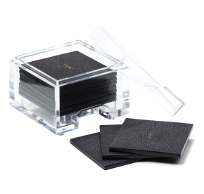 Posh Trading Company Coastbox with Faux Shagreen Coasters (Set of 8) 3