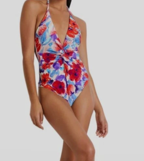 PatBO Floral Violent Plunge One Piece Swimsuit 2