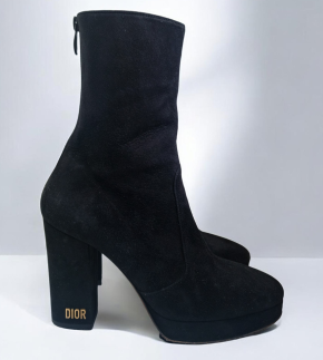 Dior Black Suede Ankle Boots 4