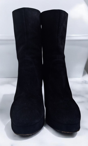 Dior Black Suede Ankle Boots 2