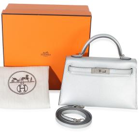 Hermès  Chevre Chamkilight Sellier Mini Kelly II 20 PHW 3