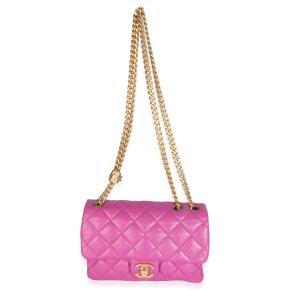 Chanel Shiny Aged Quilted Calfskin Small Pillow Crush Flap Bag 5
