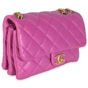 Chanel Shiny Aged Quilted Calfskin Small Pillow Crush Flap Bag 3