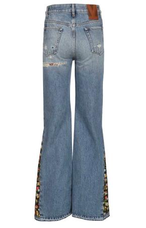 Valentino Embroidered Flared Jeans 2