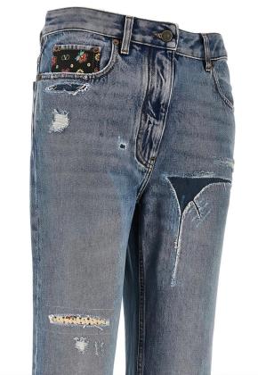 Valentino Embroidered Flared Jeans 4