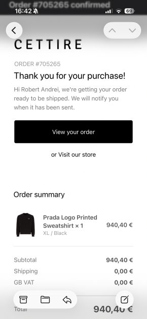 Prada Black Cotton Sweatshirt XL 7