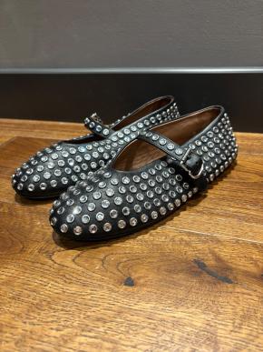 Alaia Embellished Black Ballet Flats 2