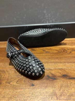 Alaia Embellished Black Ballet Flats 6