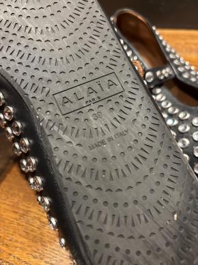 Alaia Embellished Black Ballet Flats 5