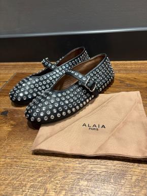 Alaia Embellished Black Ballet Flats 3