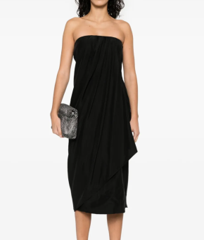 Gauge81 Onna Strapless Silk Midi Dress 3