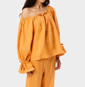 Sleeper Cha-Cha Linen Lounge Blouse 2