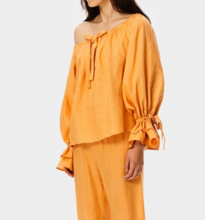 Sleeper Cha-Cha Linen Lounge Blouse 5