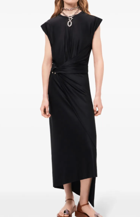 Rabanne Gathered-Detail Draped Midi Dress 3