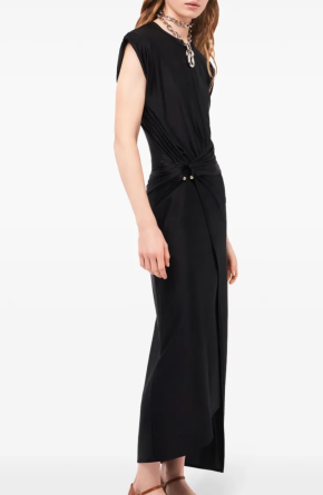 Rabanne Gathered-Detail Draped Midi Dress 2