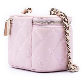 Chanel Pink Mini CC Quilted Lambskin Enamel Coco Vanity Case With Chain 2