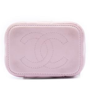 Chanel Pink Mini CC Quilted Lambskin Enamel Coco Vanity Case With Chain 3