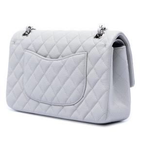 Medium Grey Classic Caviar Double Flap 2