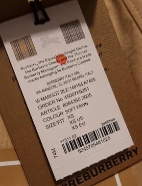 Burberry Beige Cotton T-Shirt 7