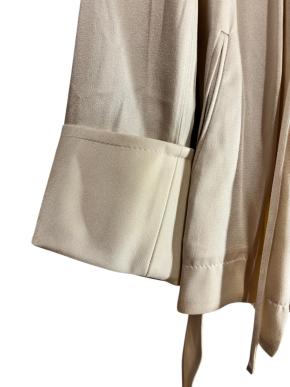 Saint Laurent Cream, Silk Hooded Wrap Jacket 7