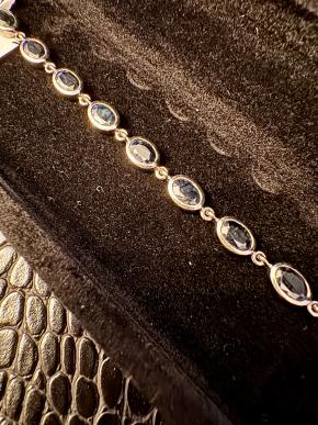 PATTARAPHAN Black Rhodium-Plated 14K White Gold with Black Sapphire Bracelet 4