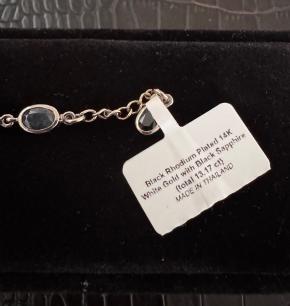 PATTARAPHAN Black Rhodium-Plated 14K White Gold with Black Sapphire Bracelet 8