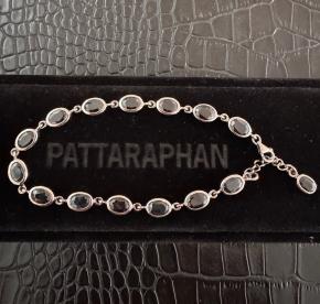 PATTARAPHAN Black Rhodium-Plated 14K White Gold with Black Sapphire Bracelet 2