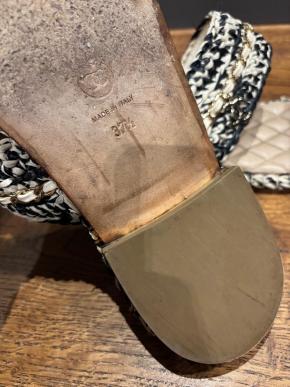 Chanel Tweed Thong Sandals 5