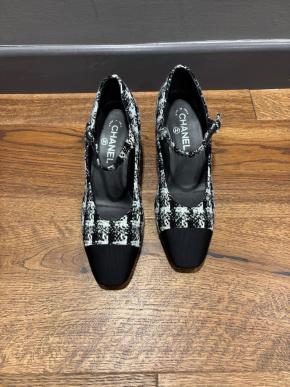 Chanel Tweed Mary Jane Heels 9