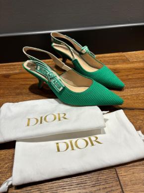 Dior Green J'adior Slingback Sandals 2
