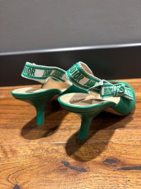 Dior Green J'adior Slingback Sandals 7