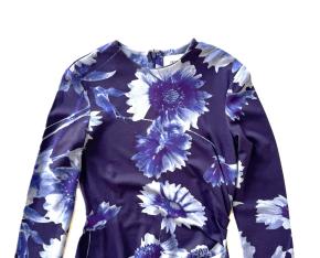 Erdem Printed Blue Jersey Midi Dress 14