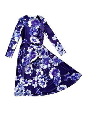 Erdem Printed Blue Jersey Midi Dress 13