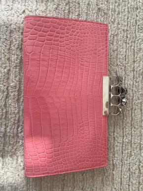 Alexander McQueen Pink Mock Croc Clutch 8
