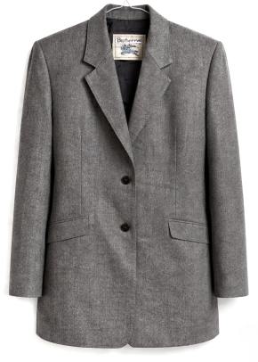 Burberry Grey Vintage Wool Blazer 9