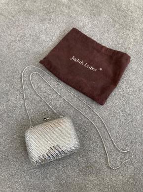 Judith Lieber Mini Crystal Clutch On Chain 2000 8
