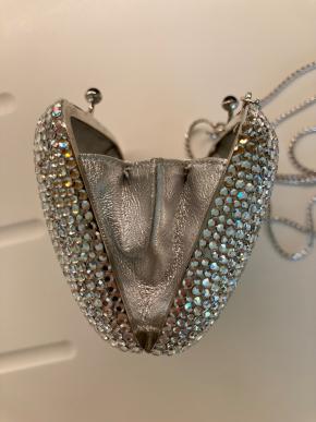 Judith Lieber Mini Crystal Clutch On Chain 2000 4