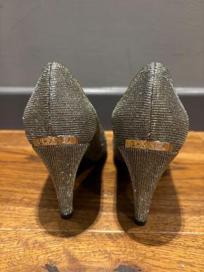 Chanel Silver Glitter Pumps 12