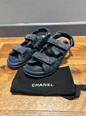 Chanel Denim Dad Sandals 11