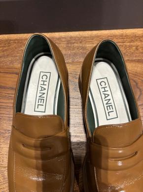 Chanel Brown Patent Loafers 7