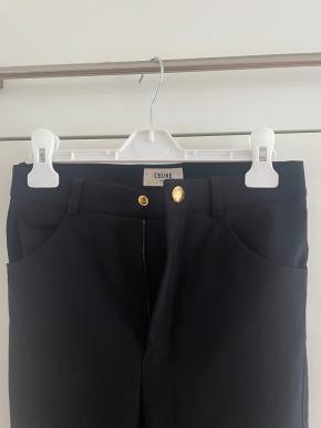 Celine Black Wool Blend Slim Trousers 8