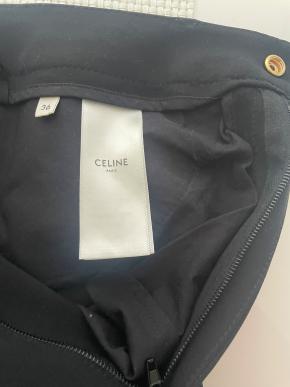 Celine Black Wool Blend Slim Trousers 5