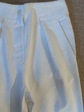 MHL White Cotton Twill Pants 8